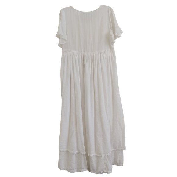 April Cornell Bronte Nighty Nightgown Like New Size XS Cotton Pajamas White - Picture 10 of 13